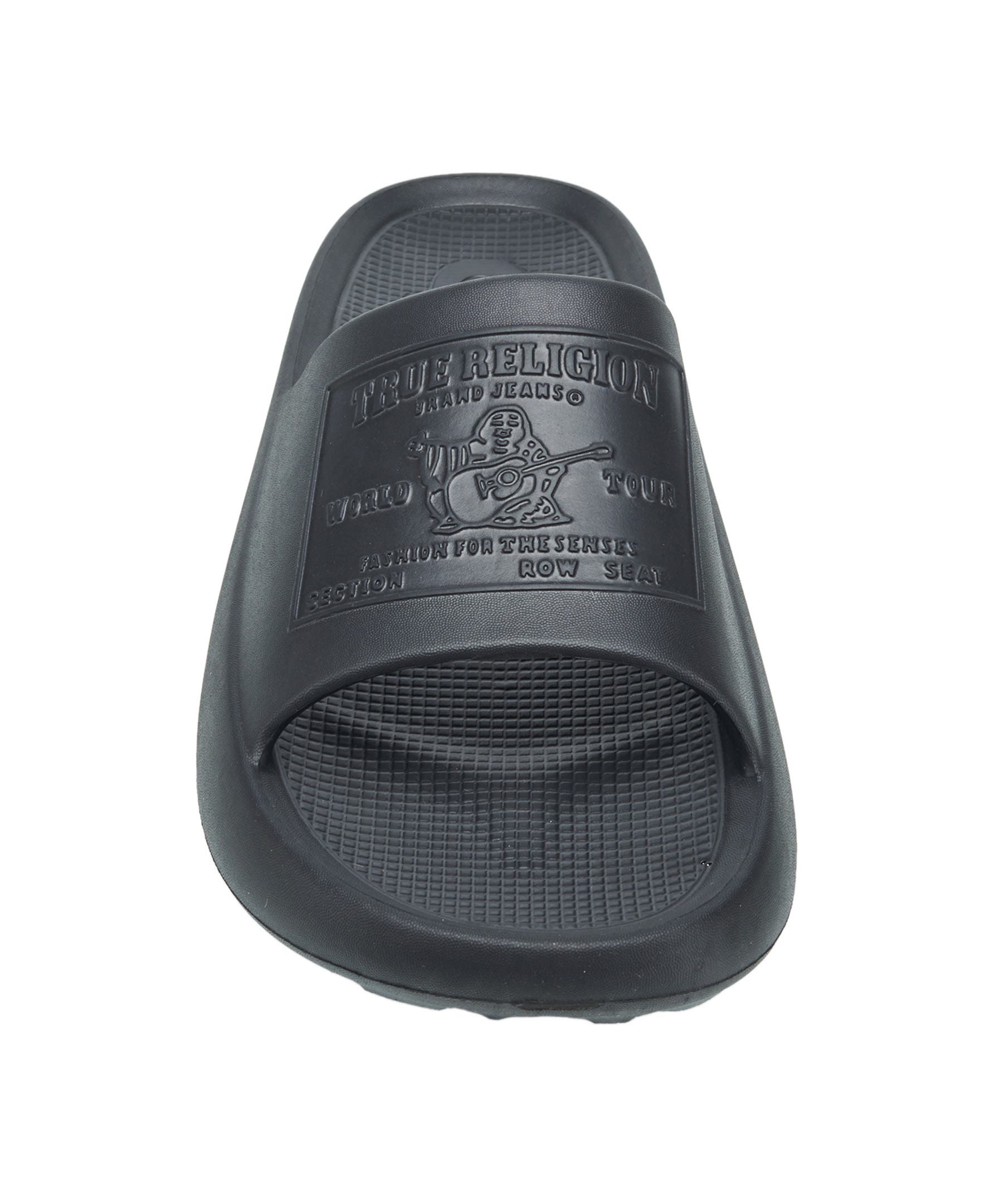 True Religion Wayne Wording Single Slide, Alternate, color, Black