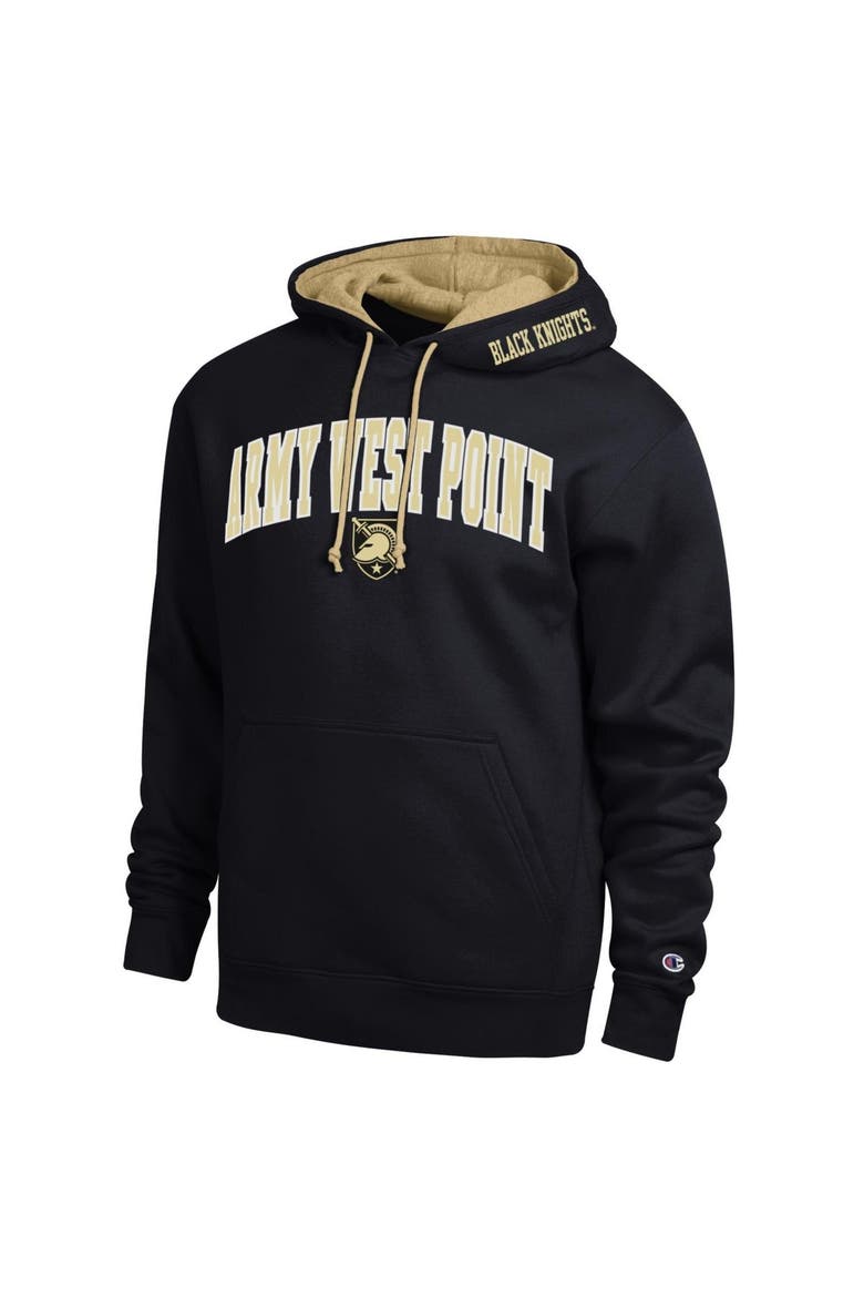 Men's Champion  Black Army Black Knights Arch Tackle Twill Hoodie, Main, color, Black
