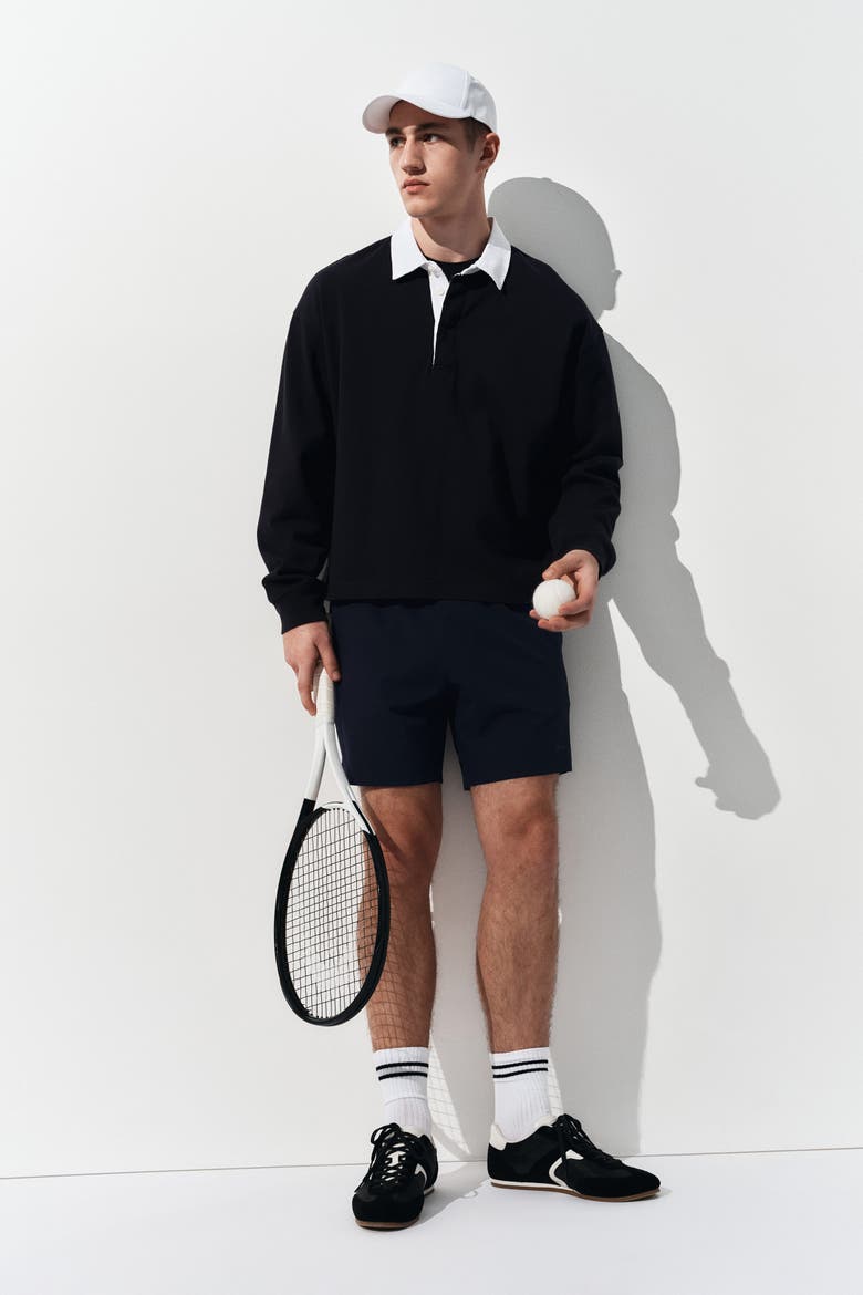 Regular Fit Tennis Shorts With Drymove, Alternate, color, Dark blue