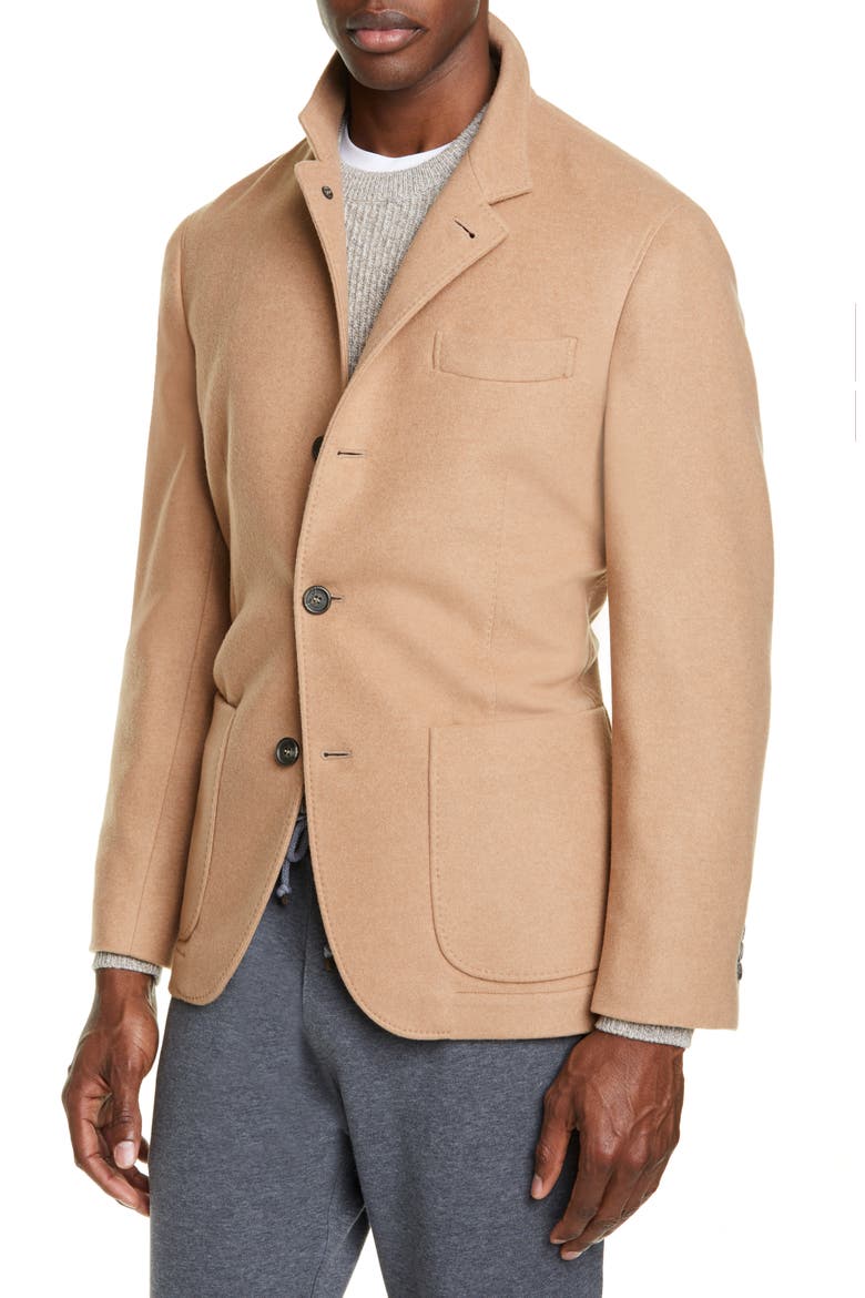 Plush Cashmere Overcoat, Alternate, color, CAMEL