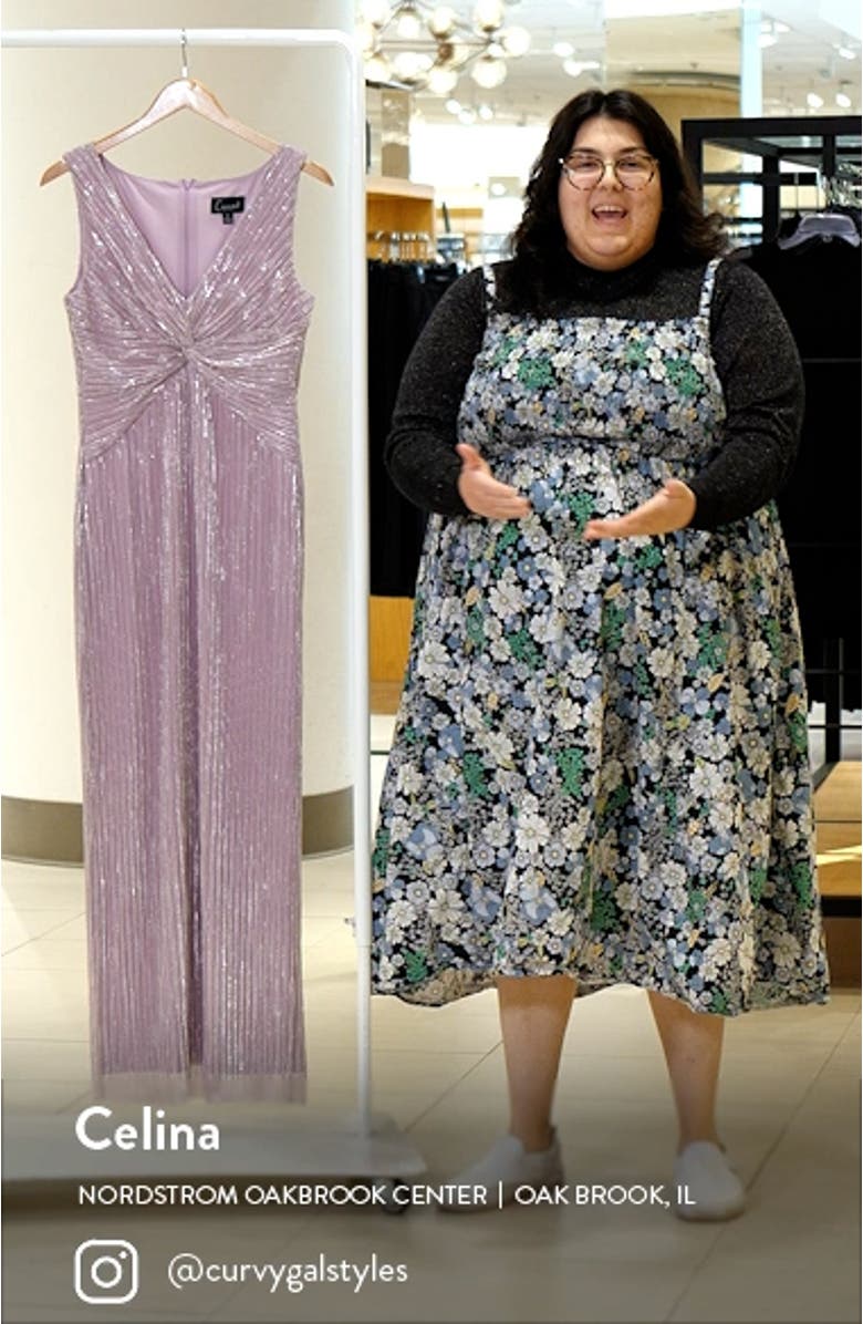 Pleated Metallic Twist Front Gown, sales video thumbnail