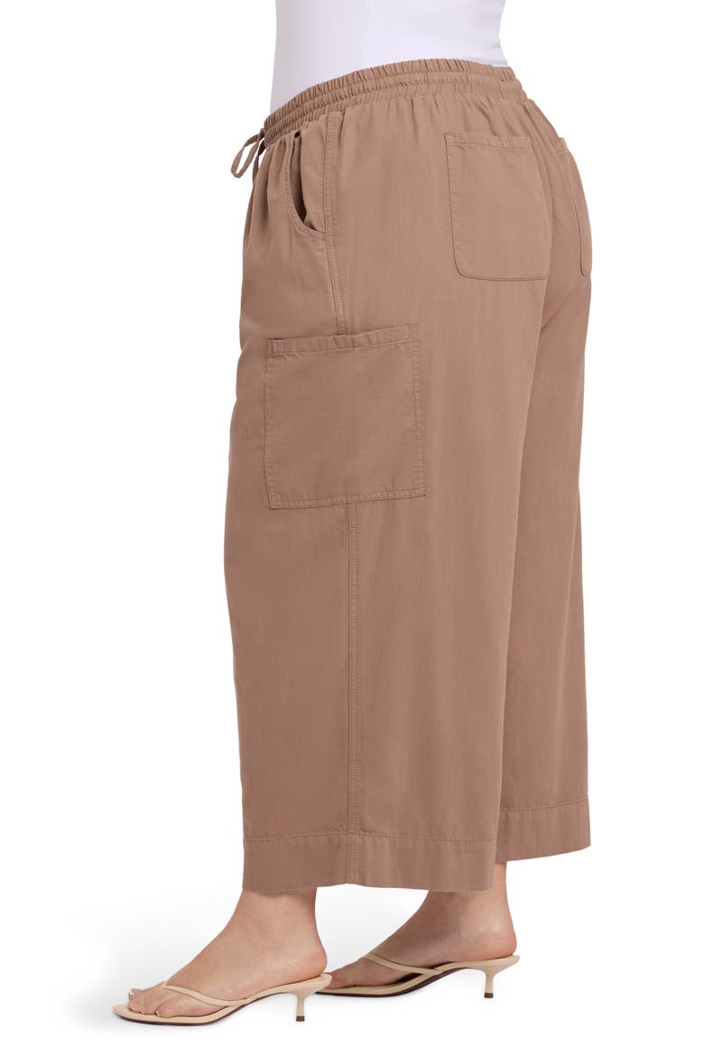 Whitney Pull-On Crop Wide Leg Cargo Pants, Alternate, color, TOASTED COCONUT