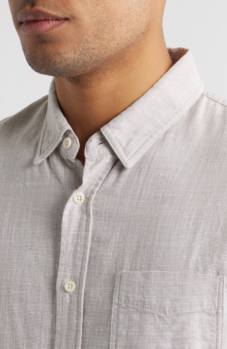 Rails Fairfax Short Sleeve Button-Up Shirt, Alternate, color, Tahini Etch