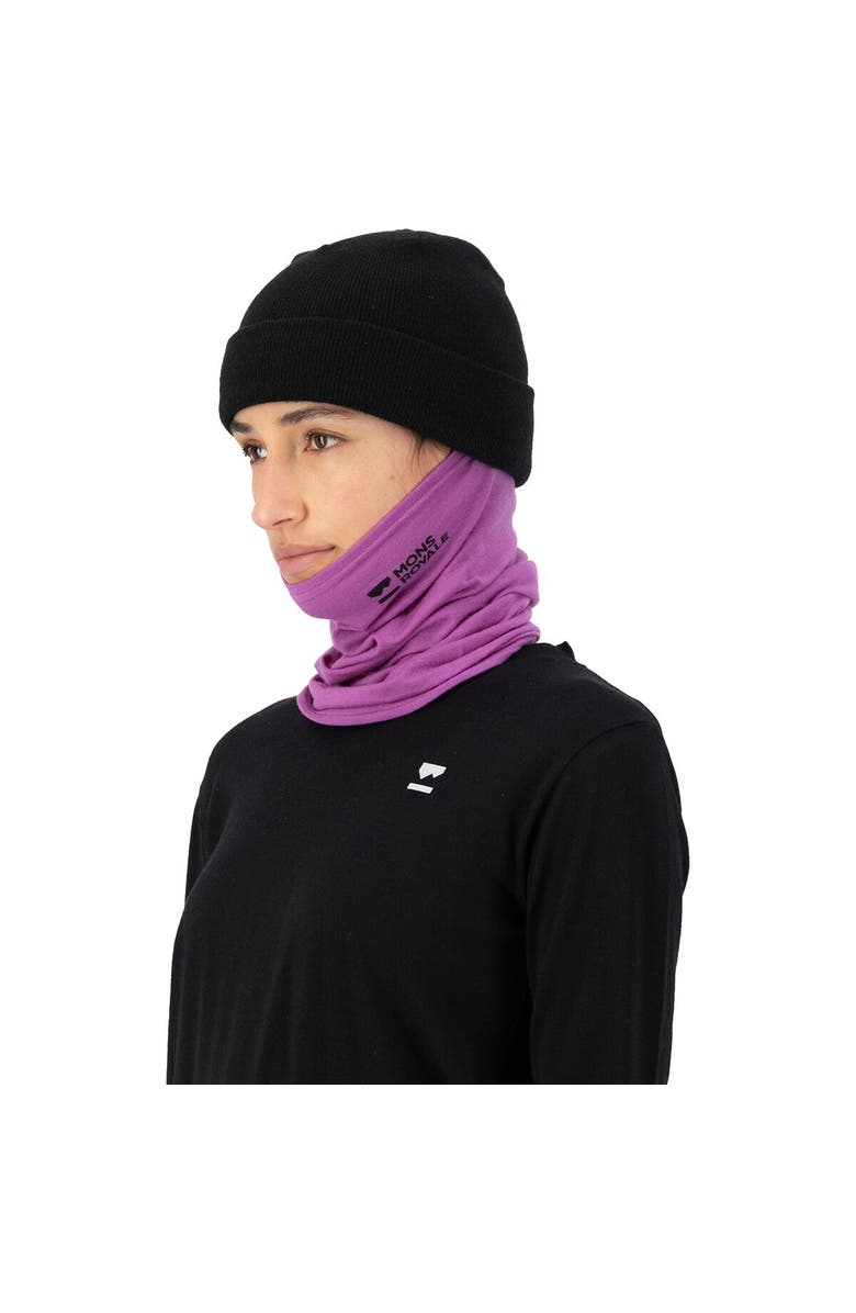 Mons Royale Daily Dose Merino Neckwarmer, Alternate, color, Purple Bolt