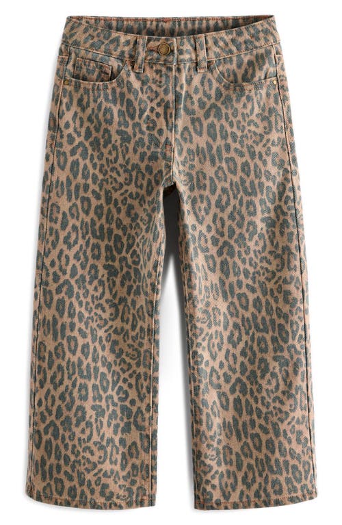 Next Kids' Leopard Print Wide Leg Jeans