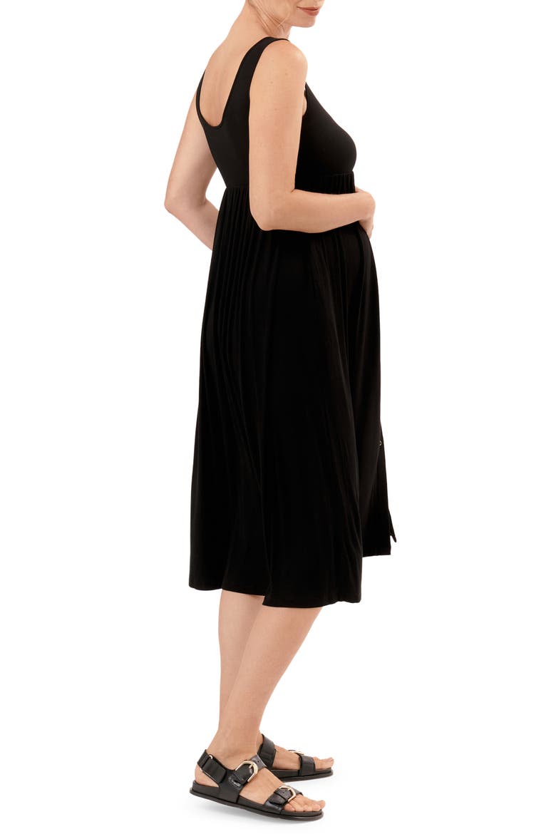 Super Soft Rib Maternity & Nursing Dress, Alternate, color, BLACK