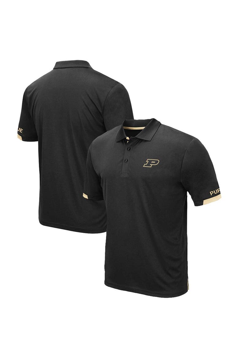 Men's Colosseum Black Purdue Boilermakers Big & Tall Santry Polo, Main, color, Black