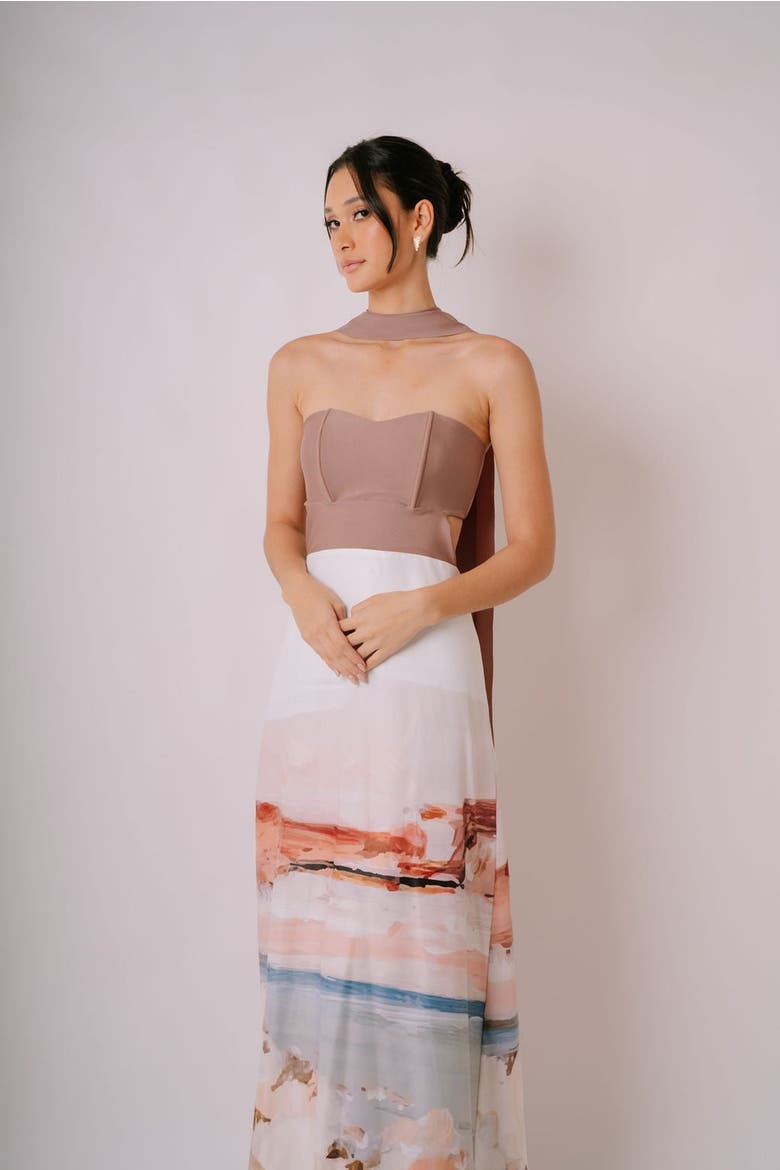 Bajareque Maxi Dress, Alternate, color, Brown