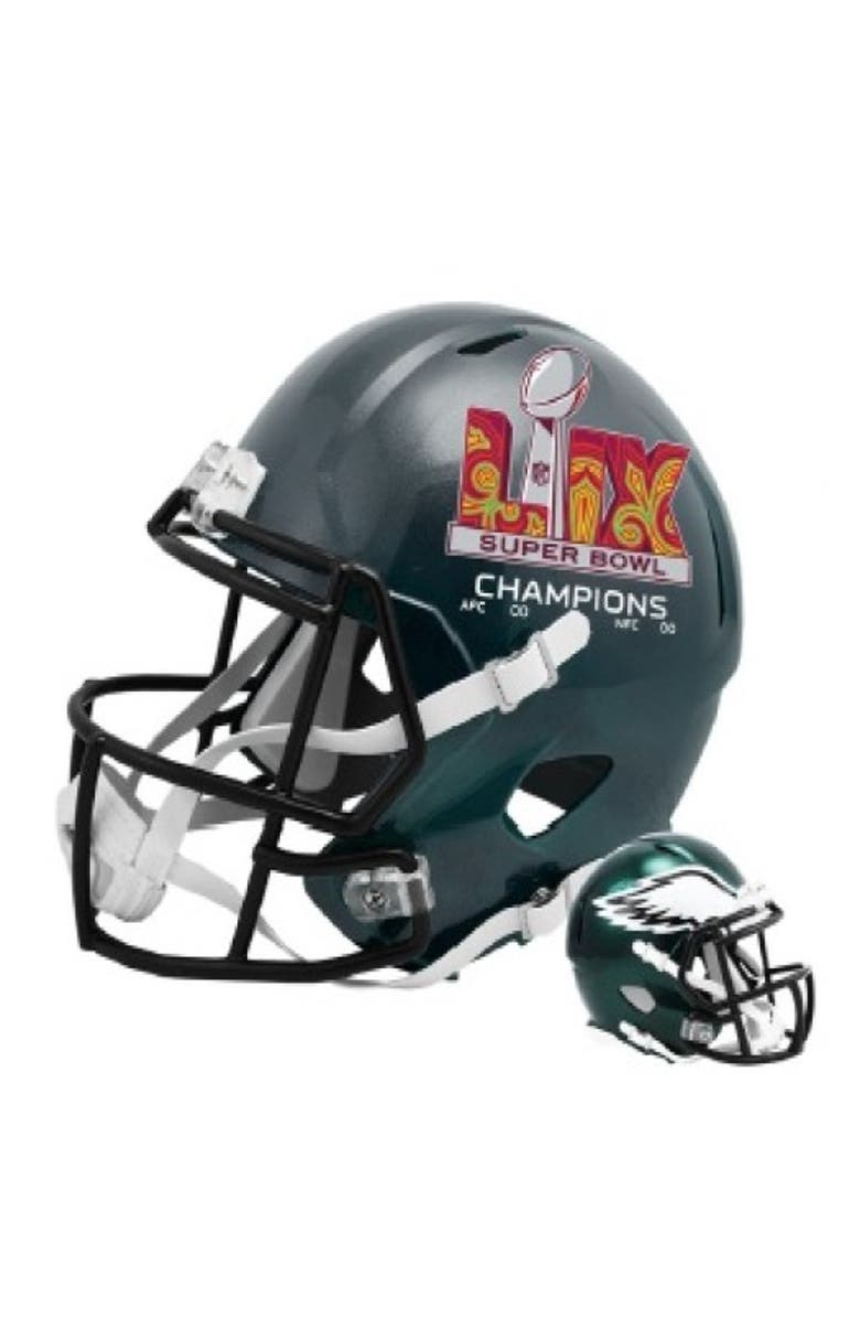 RIDDELL Philadelphia Eagles Super Bowl LIX Champs Riddell Speed Mini Helmet, Main, color, 