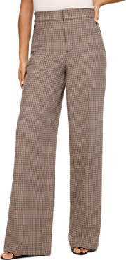 SPANX® Microcheck Wide Leg Pants