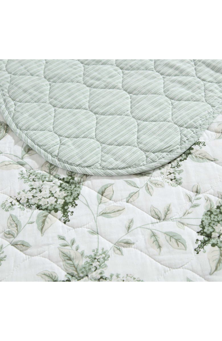 Laura Ashley Ramona Quilt & Sham 3-Piece Set, Alternate, color, Green