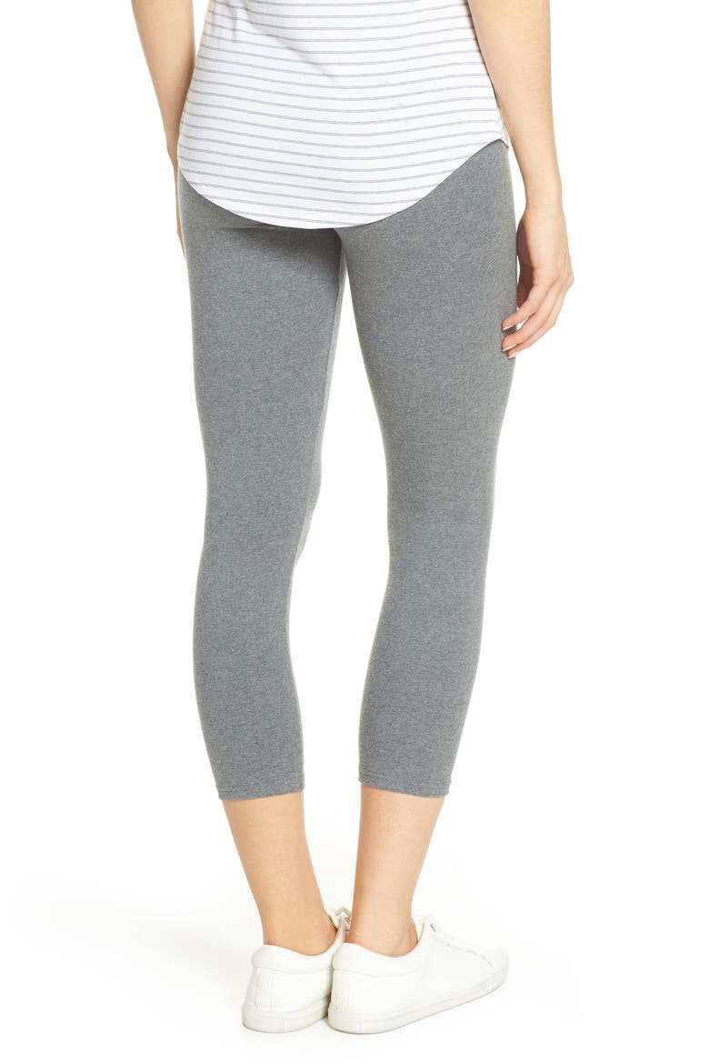 High Waist Crop Leggings, Alternate, color, CHARCOAL GREY