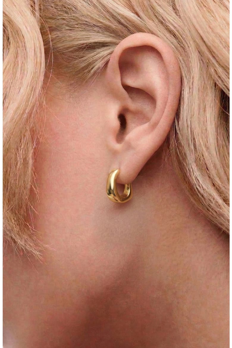 Pero Small Hoop Earrings in Gold, Alternate, color, Gold