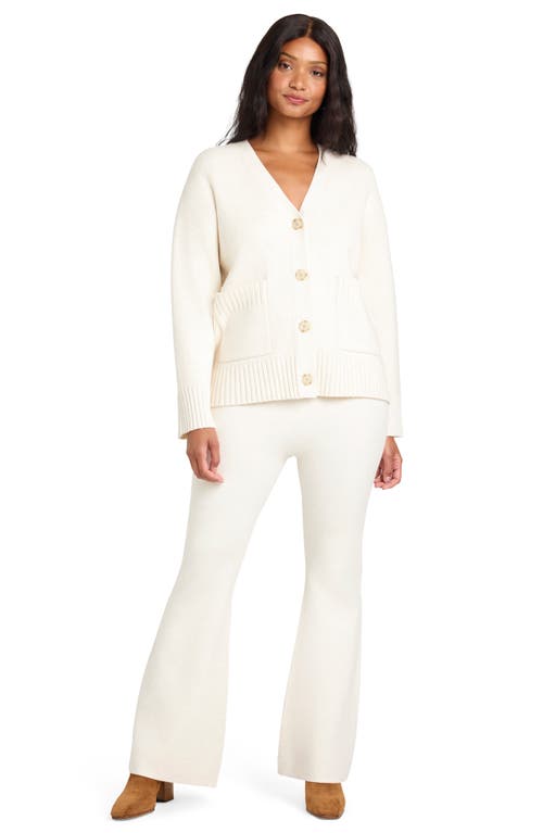 Splendid X Cella Jane Button Front Cardigan Snow In White