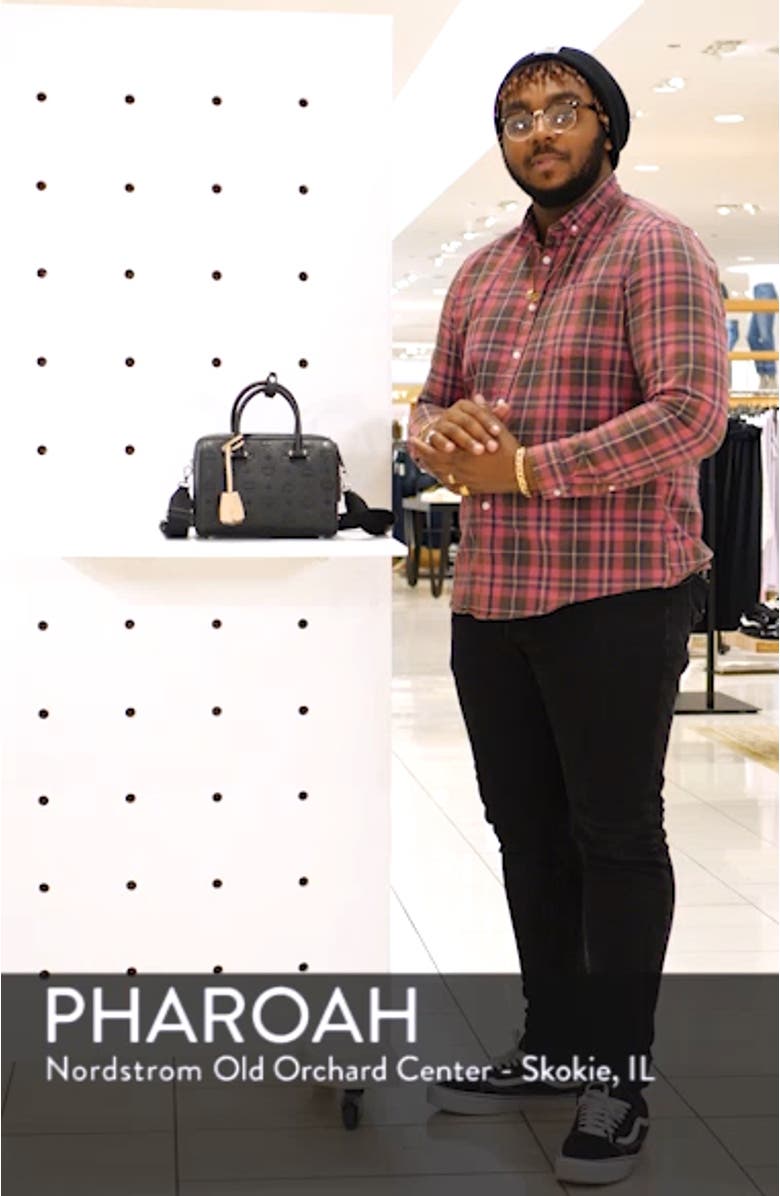 Essential Monogram Leather Satchel, sales video thumbnail