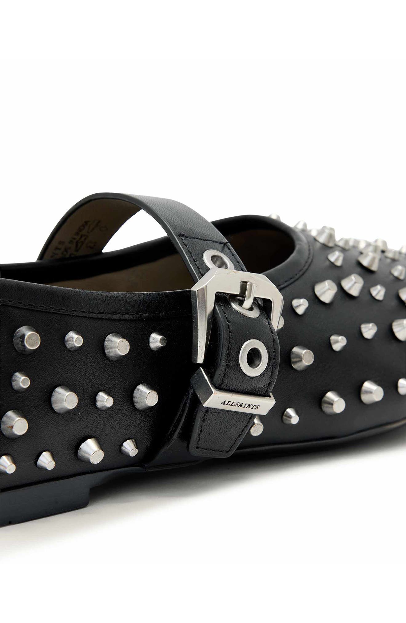 AllSaints Hollie Mary Jane Flat, Alternate, color, Black