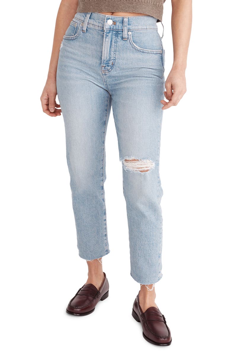 Madewell The Perfect High Waist Tapered Jeans, Main, color, 