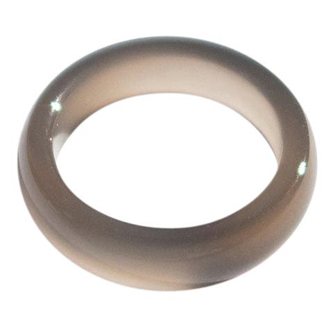 Mist Grey purple jade stone ring
