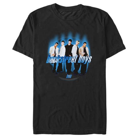 Men's Backstreet Boys Blue Glowing Circle  Graphic T-Shirt