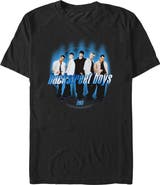 Backstreet Boys Men's Backstreet Boys Blue Glowing Circle Graphic T-Shirt