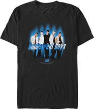Backstreet Boys Men's Backstreet Boys Blue Glowing Circle Graphic T-Shirt