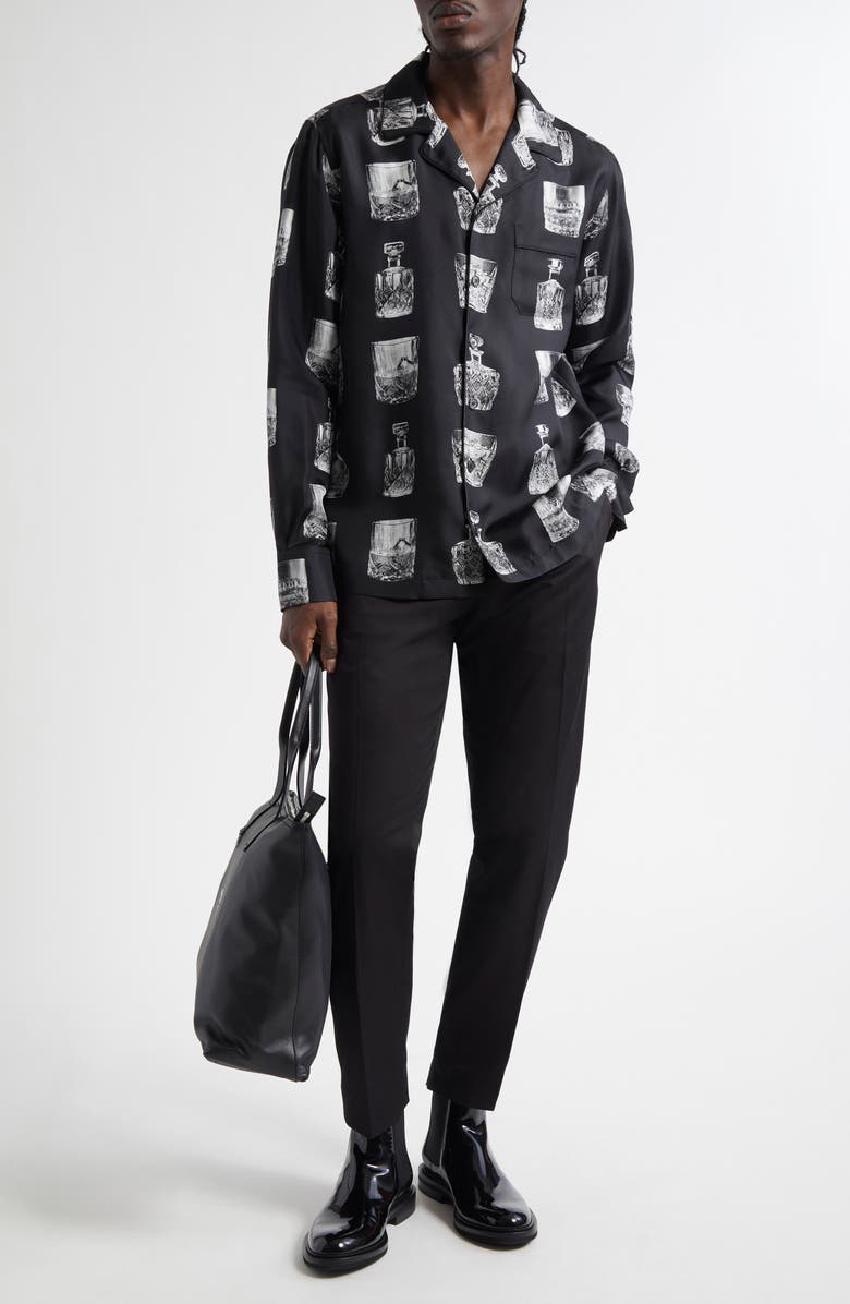 Dolce&Gabbana Stretch Cotton Straight Leg Pants, Alternate, color, N0000 Nero