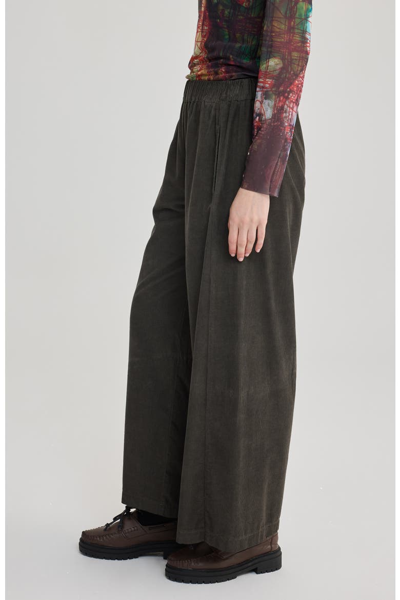 Alice Wide Velvet Pants, Alternate, color, Mocha
