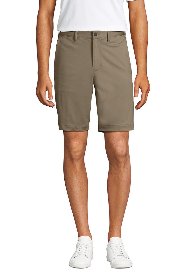 Traditional Fit 9" Flex Performance Golf Shorts, Main, color, Khaki