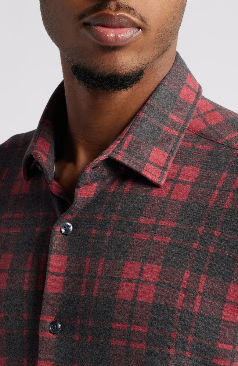 Stone Rose Lumberjack Wrinkle Resistant Tech Fleece Jacket, Alternate, color, 