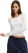 COTTON ON BODY Women's Active Sheer Boat Neck Longsleeve