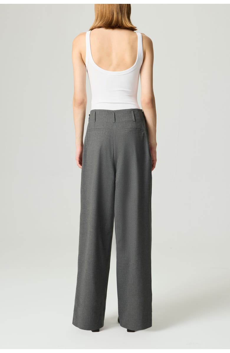 Nocturne High-Waist Pleated Wide-Leg Pants, Alternate, color, Grey