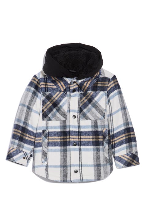 Kids' Faux Shearling Lined Plaid Shacket (Toddler & Little Kid)