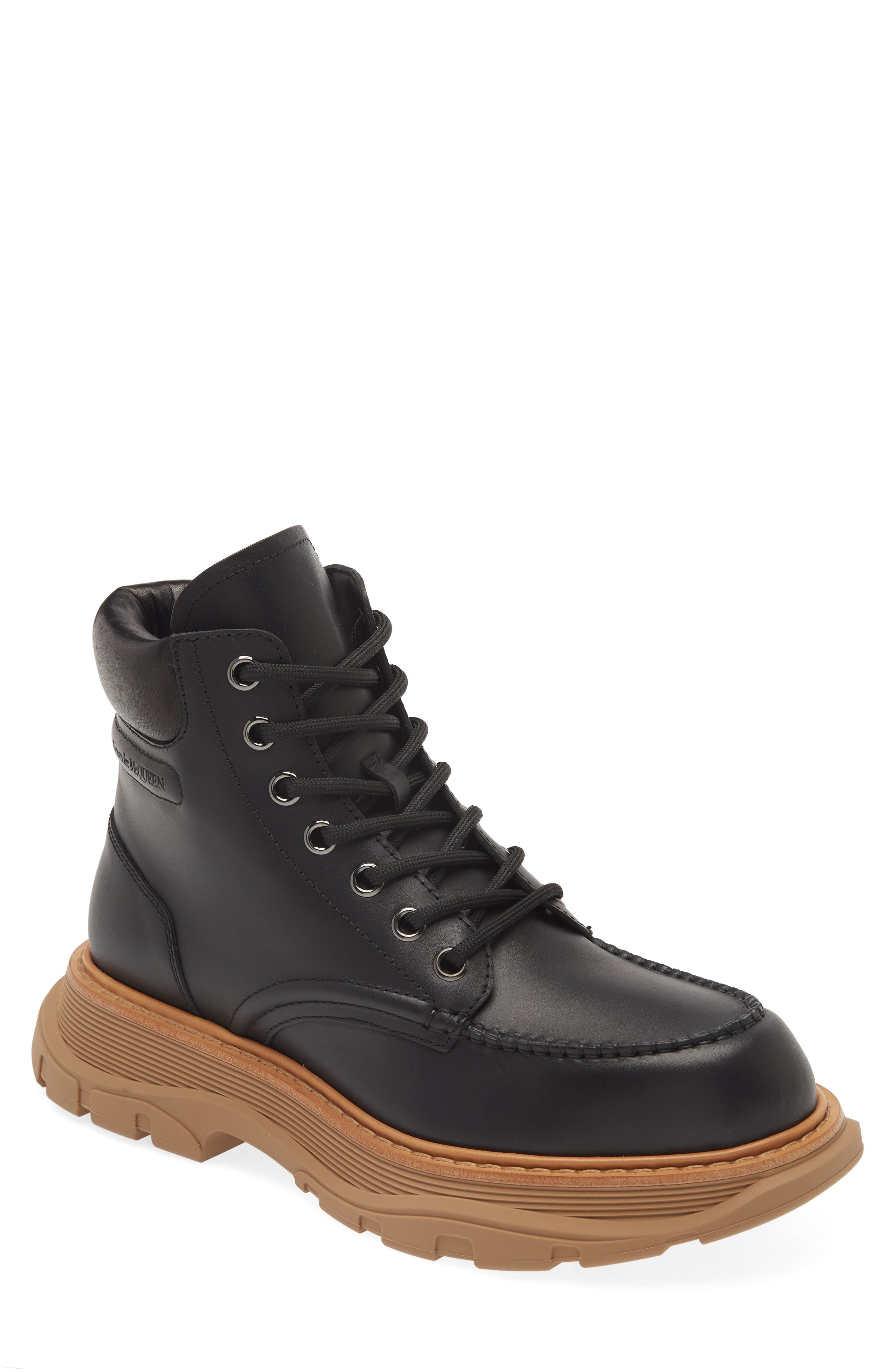 McQueen Lace-Up Boot, Main, color, 