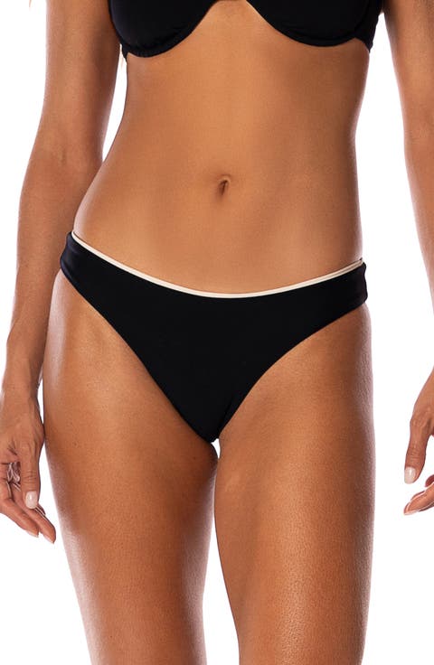 Midnight Black Reversible Bikini Bottoms