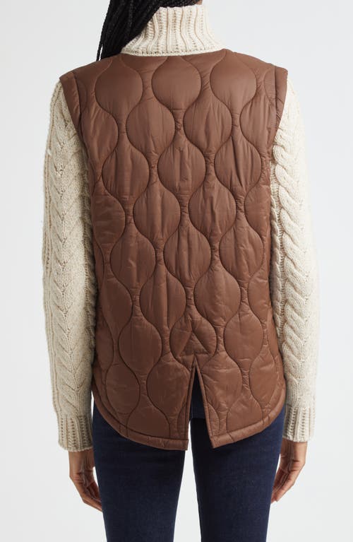 Veronica Beard Patra Quilted Mixed Media Wool Blend Jacket In Brown