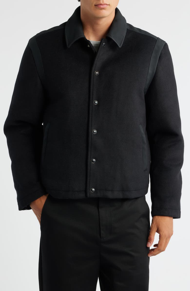 KROST Mercer Wool Blend Varsity Jacket, Alternate, color, Black