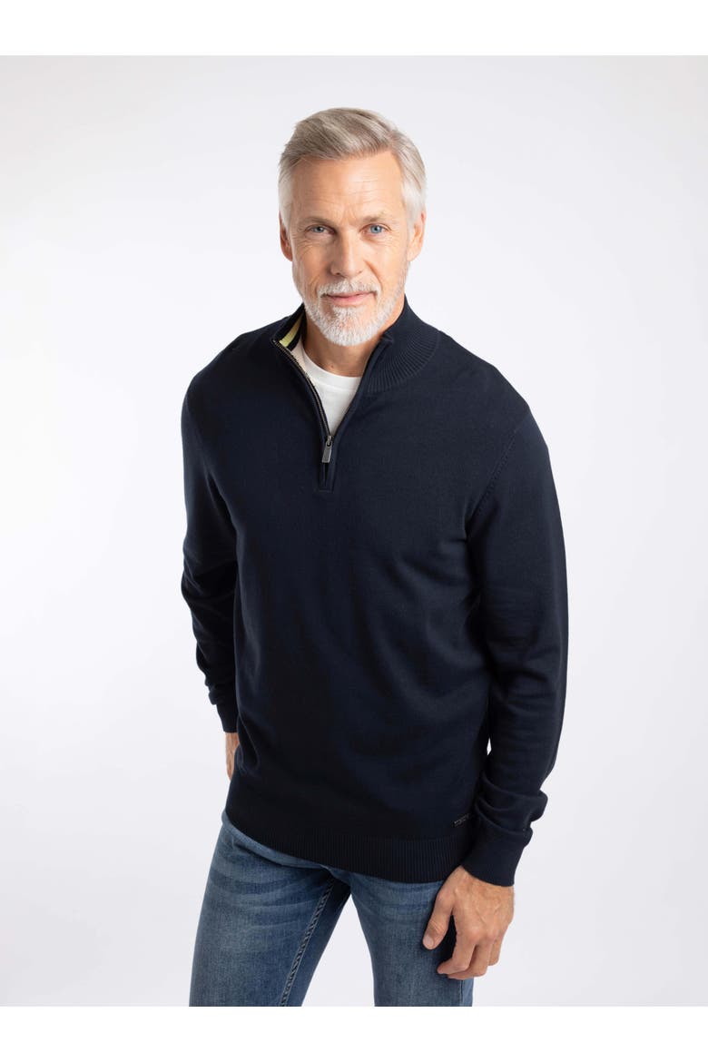 Blaine Fine Knit 1/4 Zip Jumper, Main, color, Midnight