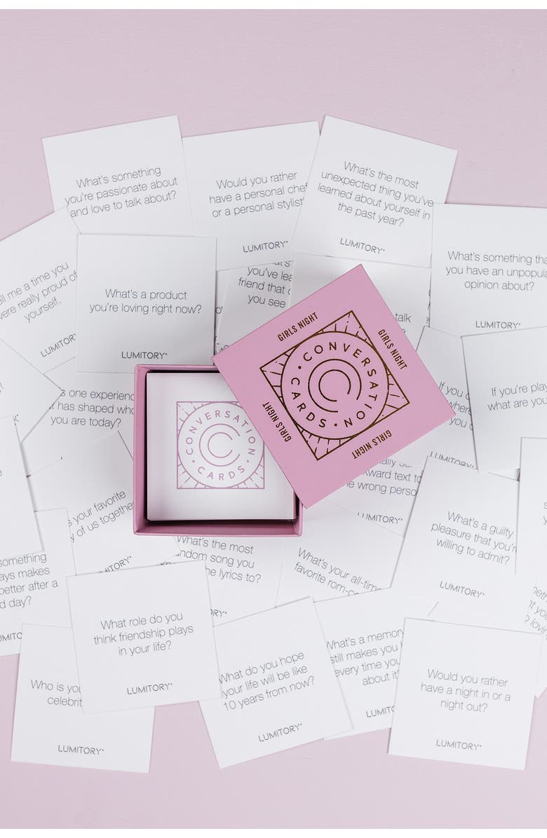 Lumitory Girls' Night Conversation Cards, Alternate, color, Lavender