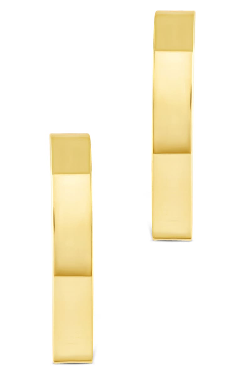 Sterling Forever Clarinda Oval Statement Hoop Earrings, Alternate, color, Gold