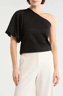Tart Joylyn One Shoulder Flutter Sleeve Top