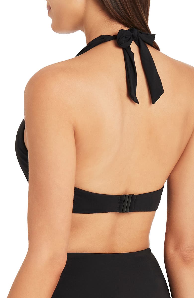 Sea Level Multifit Halter Bikini Top, Alternate, color, 