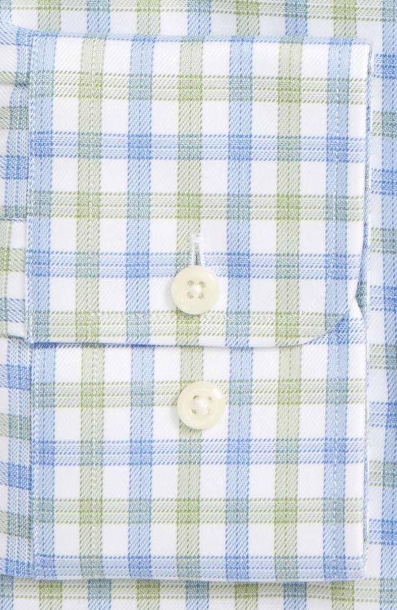 David Donahue Trim Fit Check Dress Shirt, Main, color, 