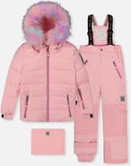 Deux par Deux Play Faux Hood Jacket & Pants Two Piece Snowsuit