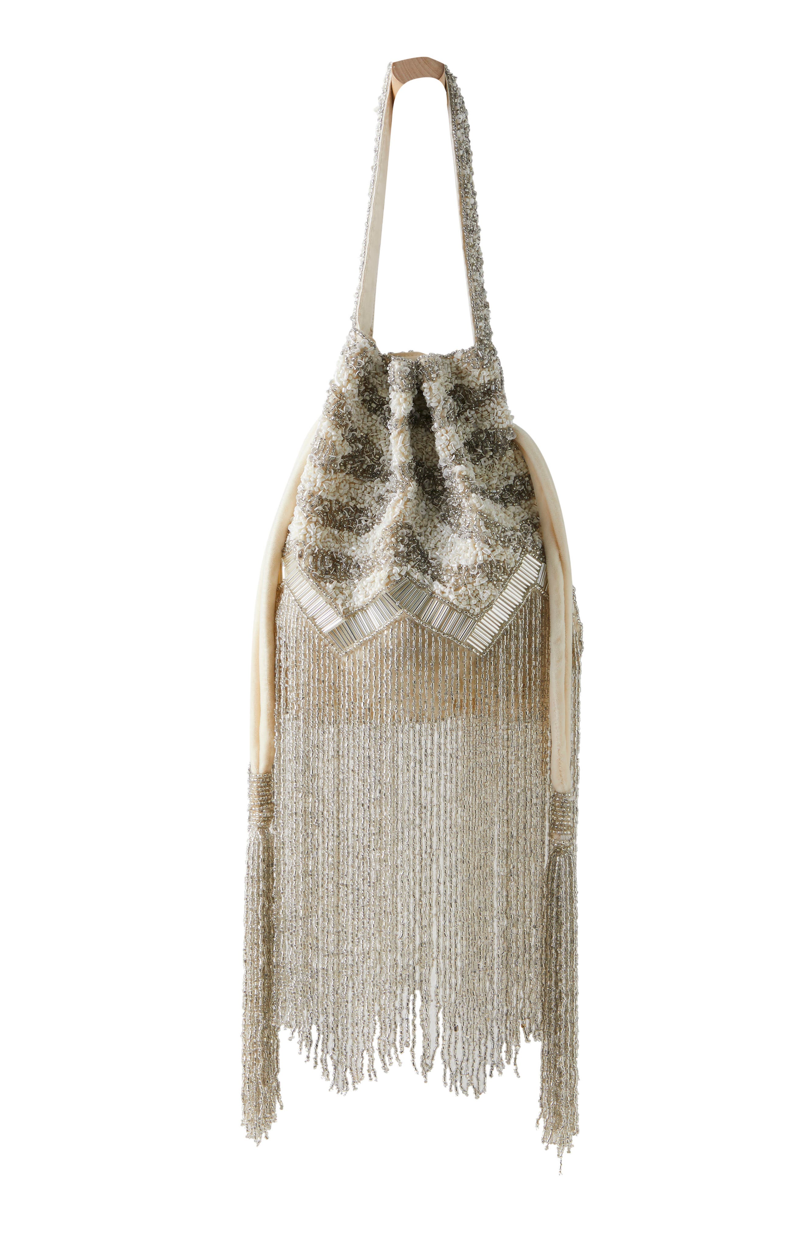 Free People Razzle Dazzle Clutch, Main, color, Ivory Pearl