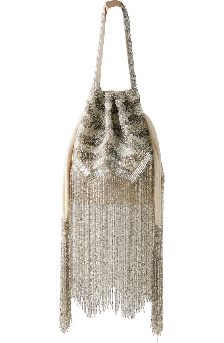 Free People Razzle Dazzle Clutch, Main, color, Ivory Pearl