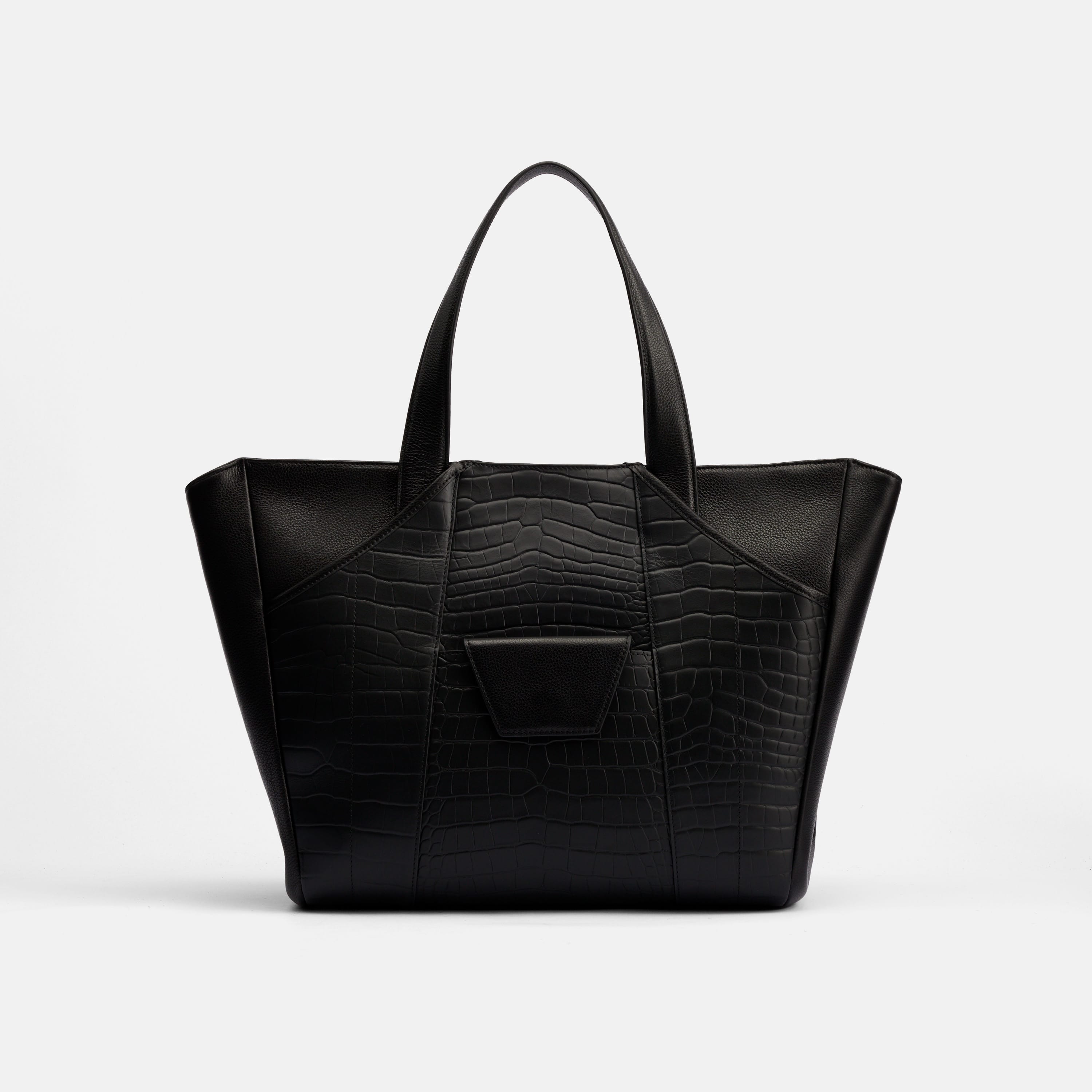 Marissa Structured Tote, Alternate, color, Black Croc