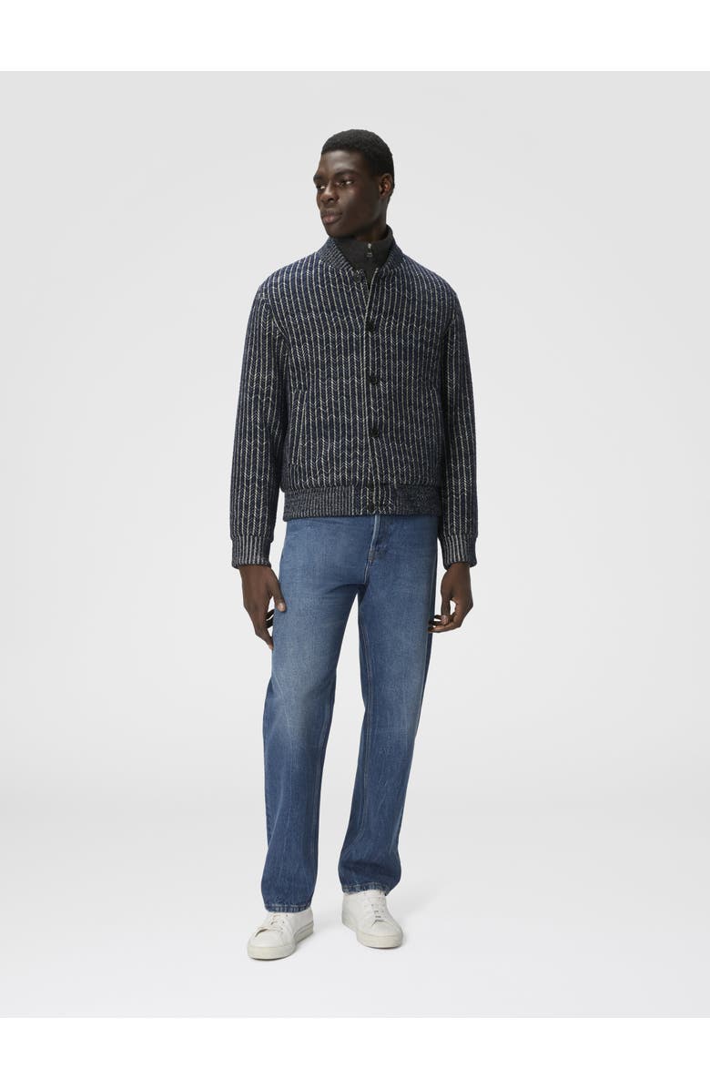 Missoni Zigzag Bomber Jacket, Alternate, color, Blue & Grey