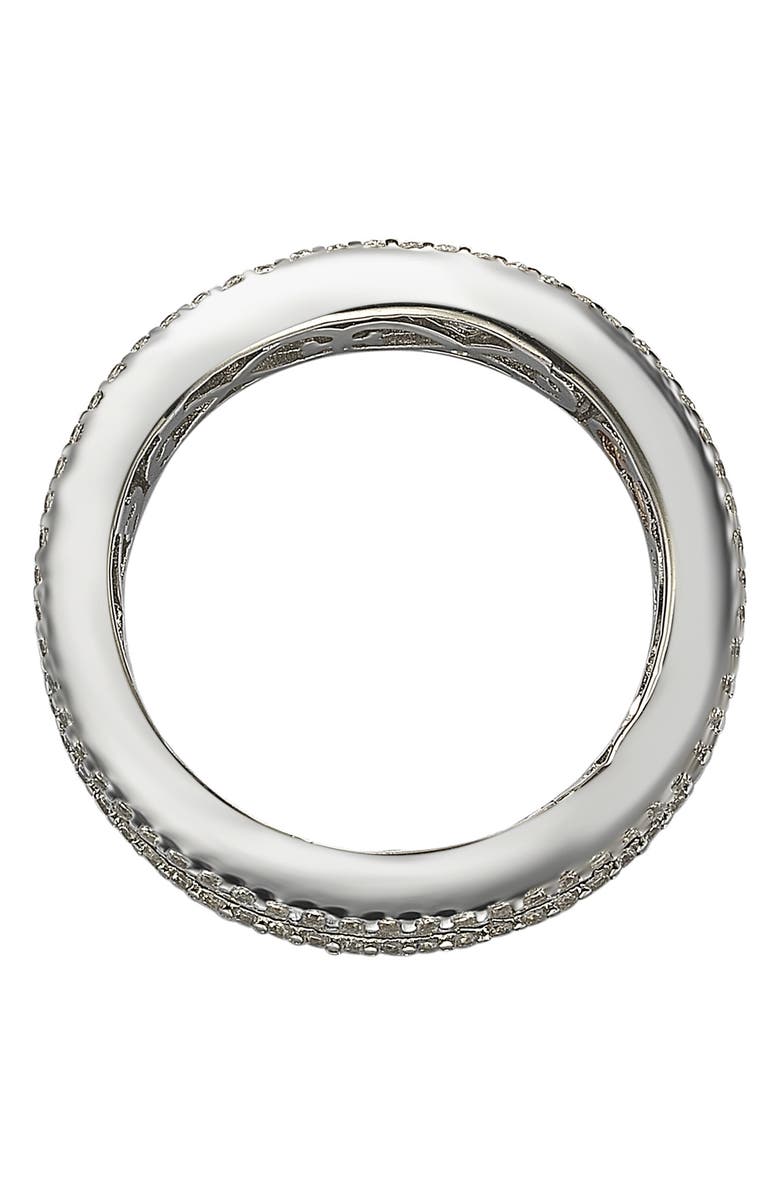 SUZY LEVIAN Square Cut CZ Eternity Band Ring, Alternate, color, White