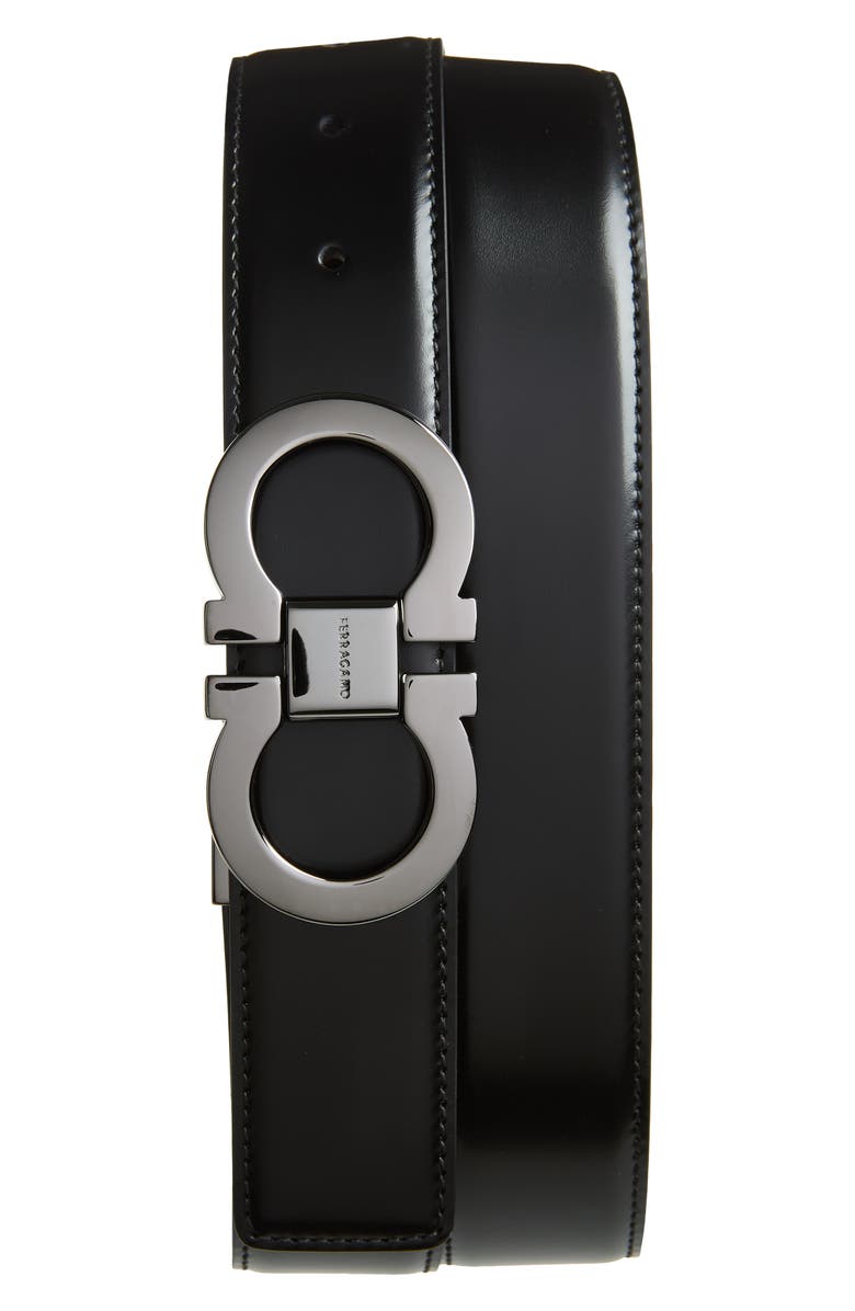 FERRAGAMO Reversible Leather Belt, Main, color, 