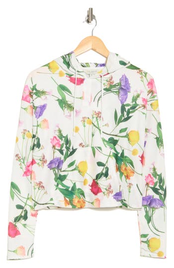 Ted Baker London Flourish Long John Hoodie In Scattered Bouquet